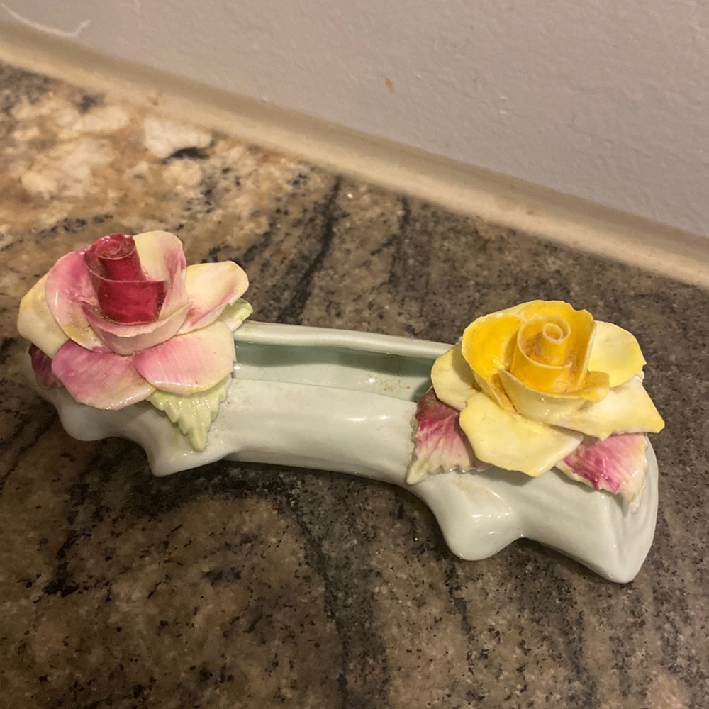 Radnor Bone China Log with flowers